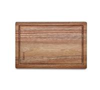 Kuppels Tabla de cortar DICE | Madera de acacia | 32 x 21 x 1,5 cm | Tabla de madera con ranura para jugo | Protección de cuchillas | Tabla de cortar de madera | Tabla de servir