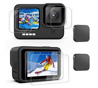 Kuptone Protector de Pantalla para GoPro Hero 12/11/10/9 Black, Protector de Pantalla de Vidrio Templado + Protector de Lente + Protector de Pantalla Frontal Pequeño para GoPro Hero 12/11/10/9 Black
