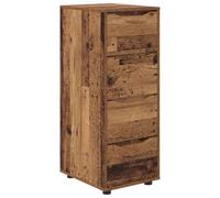 KUPTYERFG Armario de almacenamiento con aspecto de madera envejecida, 40 x | Armario auxiliar versátil con 4 cajones para sala de estar y dormitorio. Patas de plástico resistente y fácil mantenimiento.