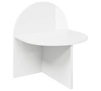 KUPTYERFG Mesita de noche brillante blanca 40 x 35,5 x 45,5 cm de madera | Mesa auxiliar flexible para dormitorio y habitación de invitados, se puede colgar en la pared o de pie con una robusta