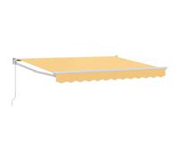 KUPTYERFG Toldo extensible con brazo articulado, arena, 3 x 2,5 m | Toldo resistente para terraza con manivela para jardín y balcón que proporciona una agradable sombra en los calurosos días de