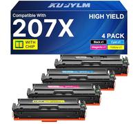 KUPYLM 207X - Cartuchos de tóner para HP 207X 207A Multipack para HP Color LaserJet Pro MFP M283fdw M283fdn M283cdw M282nw M255nw M255dw M282nw W2210X W2211X W2212X W21212111111111111111111111 3