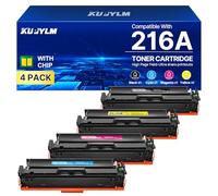 KUPYLM 216A (con chip) Cartuchos de tóner compatibles para HP 216A W2410A W2411A W2412A W2413A para HP Color LaserJet Pro MFP M183fw M182n M182 M182nw M155 M155a (negro cian magenta amarillo)