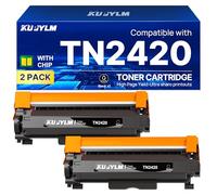 KUPYLM TN2420 TN 2420 Tóner Compatible para Brother TN2420 Compatible para MFC L2710DW MFC L2710DN HL-L2310D HL-L2350DW MFC L2750DW DCP-L2510D HL-L2375DW MFC L2730DW DCP-L2530DW DCP-L2550DN (2 Negro)