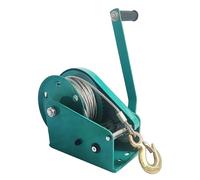 Kurbelwinde - Cabrestante manual de alta resistencia con cable de acero de 20 m y gancho de aleación, trinquete bidireccional para remolques, barcos, vehículos todoterreno