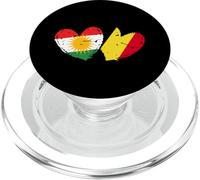 Kurdistan Belgium Love Heart Kurdo Belgian Dual Flag PopSockets PopGrip para MagSafe