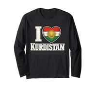 Kurdistán Kurdo Kurdos I Love Kurdistan Manga Larga