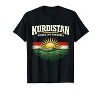Kurdistán Where The Sun Rises Kurdo Kurdos Camiseta