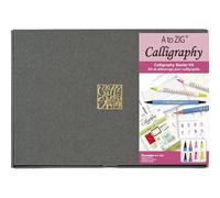 Kuretake A to ZIG - Kit de iniciación de caligrafía, bolígrafos de caligrafía, con nota de práctica y manual, para más grandes, fabricado en Japón