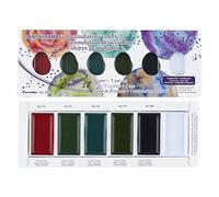 Kuretake Gansai Tambi GRANULATING Colores Ⅱ, juego de 5 colores, ideal para caligrafía, ilustraciones, letras de pincel, Fineart y más, fabricado en Japón, MC20GN2/5V