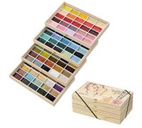 Kuretake GANSAI TAMBI - Juego de acuarelas de 100 colores IV con caja de madera, suministros de arte de calidad profesional para artistas, no tóxicos, fabricado en Japón
