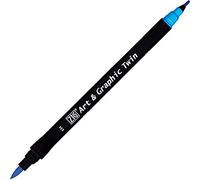 Kuretake UK Ltd. ZIG Art and Graphic 034 - Rotulador de punta doble, color azul claro