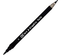 Kuretake UK Ltd. ZIG Art and Graphic 082 - Rotulador de punta doble, color gris
