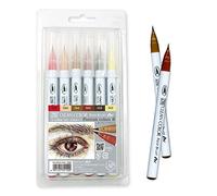 Kuretake ZIG CLEAN COLOR - Juego de 6 pinceles reales de colores para ilustración, arte de diseño, letras, caligrafía, dibujo