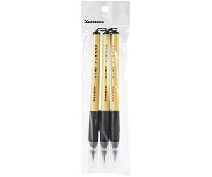 KURETAKE ZIG CORPORATION XT5-10S/3VS BIMOJI FUDE PEN 3/PK BRUSH/BLCK, Black