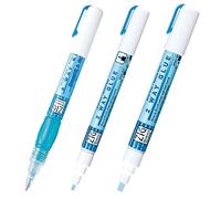 KURETAKE ZIG CORPORATION Zig - Bolígrafo de pegamento de 2 vías ASSORT 3P, apretar y enrollar, punta fina y cincel, talla única