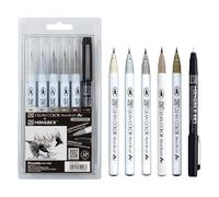 Kuretake ZIG INKTOBER - Juego especial de 6 piezas, cepillo ZIG Clean Color Real y Mangaka, IKTB-24/6V