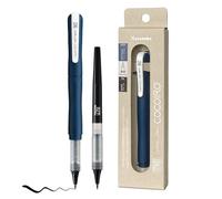 Kuretake ZIG Letter Pen COCOIRO Cuerpo con recarga de tinta negra - Punta de cepillo extra fina flexible - Pincel recargable para caligrafía, letra manuscrita, ilustración - Fabricado en Japón (AZUL