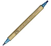 Kuretake Zig Memory System - Rotulador doble, color metálico, color azul (MS-8400-125)