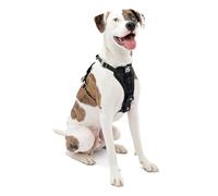 Kurgo Arnés para Perro Tru-Fit - Arnés de Paseo para Perros - Incluye Clip Frontal para Arnés de Entrenamiento Sin Tirones y Correa de Coche para Perros con Mosquetón de Seguridad - Negro, M