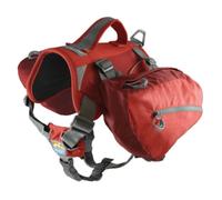 Kurgo Baxter - Mochila Arnés Chaleco para Perro, Alforja para Perros, Bolsa Sillón para Excursionismo, Senderismo y Camping - Rojo - (L) 23 - 50 Kg