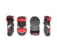 Kurgo Blaze Cross - Botas para Perros para Todas Las Estaciones, Resistentes al Agua, Suela Antideslizante, pequeño-Rojo Chili Rojo/Negro