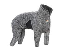 Kurgo Body Calentador de Cuerpo para Perro, Traje de recuperación, Pijama para Mascotas, Reduce la ansiedad, Contiene desprendimiento, Apertura de Correa, Reflectante, Capa Base Stowe, Negro