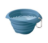 Kurgo Collaps-A-Bowl - Cuenco de Viaje Plegable para Perros, Cuenco para Agua y Comida, Accesorios de Viaje para Mascotas - 0,7 L, Azul