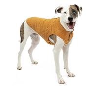 Kurgo Core - Abrigo para Perro, Abrigo para Perro Todo el año, Chaleco y Chaqueta Polar para Mascotas, Forro Polar, Ligero, Abertura con Cremallera para arnés, Cuello Ajustable, Heather, Naranja, M