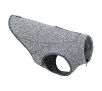 Kurgo Core - Abrigo para Perro, Abrigo para Perro Todo el año, Chaleco y Chaqueta Polar para Mascotas, Forro Polar, Ligero, Abertura con Cremallera para arnés, Cuello Ajustable, Heather, Negro, S