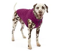 Kurgo Core - Abrigo para Perro, Abrigo para Perro Todo el año, Chaleco y Chaqueta Polar para Mascotas, Forro Polar, Ligero, Abertura con Cremallera para arnés, Cuello Ajustable, Heather, Violeta, L