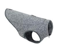 Kurgo Core - Abrigo para Perro, Abrigo para Perro Todo el año, Chaleco y Chaqueta Polar para Mascotas, Forro Polar, Ligero, Abertura con Cremallera para arnés, Cuello Ajustable, Heather, Negro, XL