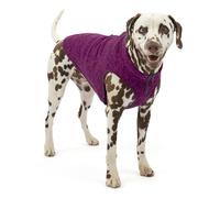 Kurgo Core Sweater - Suéter para Perros para Clima Frío - Tela de Forro Polar de Punto, Cuello Ajustable y Reflectante - Púrpura Heather - M