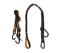 Kurgo - Correa de Seguridad para Coche para Perros, Correa de Seguridad con Tirolina, Talla Única, Tirolina Automática, Ajustable de 1 a 1.8 m, Compatible con todo tipo de Arneses, Negro / Naranja