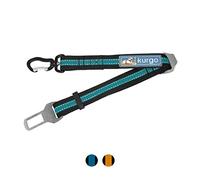 Kurgo - Correa Directa al cinturón de Seguridad para Perros, Longitud Ajustable, Instalación Fácil, Giratoria, Sin Enredos - Azul