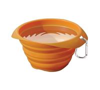 Kurgo Collaps-A-Bowl - Cuenco de Viaje Plegable para Perros, Cuenco para Agua y Comida, Accesorios de Viaje para Mascotas - 0,7 L, Naranja