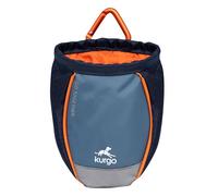 Kurgo Go Stuff It Bolsa de Snaks para Perros, Bolsa de Adiestramiento Manos Libres, Saco de Suministros para Macotas, Incluye Clip y Mosquetón, Azul