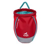 Mochila transportín para mascotas pequeñas G-Train de Kurgo, para perros y gatos, para senderismo o viajes, base impermeable, con cinto de seguridad, funda de laptop, soporta hasta 11,3 kg, Rojo Chili