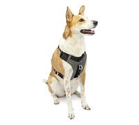 Kurgo Journey Air - Arnés para Perros, Arnés de Senderismo para Mascotas para Correr o Caminar, Reflectante, Negro/Gris - L