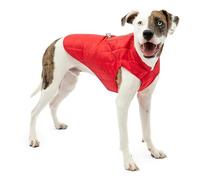 Kurgo Loft - Abrigo Reversible para Perros, Chaqueta Invierno para Mascotas, Impermeable, Reflectante - Rojo/Gris, XL
