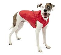 Kurgo Loft - Abrigo Reversible para Perros, Chaqueta Invierno para Mascotas, Impermeable, Reflectante - Rojo/Gris, S