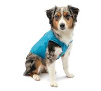 Kurgo Loft - Chaqueta Reversible para Perros - para Exteriores, Resistente al Agua, Ajuste Deportivo y Lavable a Máquina - Azul Costa - Talla S
