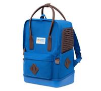 Kurgo Nomad - Mochila Transportín para Perros Pequeños - Apta para Avión, Fondo Impermeable, Ligera para Excursiones y Bolsillo para Tablet - Azul