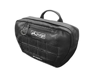 Kurgo RSG, Bolsa de Viaje para Perros, Alforja Compatible con el Arnés RSG y el Cinturón Multiusos Active, 2 Bolsillos con Cremallera, Negro