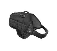 Kurgo RSG Townie - Arnés Transpirable Compatible con MOLLE - Fácil de Poner y Quitar para Uso Diario con Asa Superior - Negro - S
