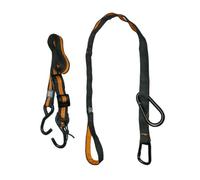 Kurgo - Correa de Seguridad para Coche para Perros, Correa de Seguridad con Tirolina, Talla Única, Tirolina Automática, Ajustable de 1 a 1.8 m, Compatible con todo tipo de Arneses, Negro / Naranja