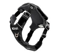 Kurgo Stash n' Dash - Arnés Ligero para Perros, arnés para Mascotas con Bolsillo, se pliega en una Bolsa, para Correr, Senderismo, Reflectante, Color Negro (Mediano)