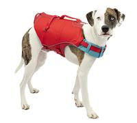 Kurgo Surf n' Turf - Chaleco Salvavidas para Perros, Chaleco Flotador para Nadar, Reflectante, Ajustable - Rojo, M