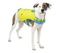 Kurgo Core Abrigo para Perro, Chaleco Polar para Perro, Chaqueta Perros, Forro Polar, Ligero, Abertura con Cremallera para Arnés, Cuello Ajustable, Azul, L