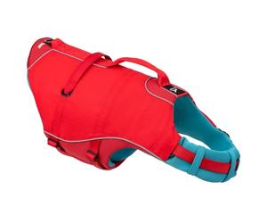 Kurgo Surf N Turf - Chaleco Salvavidas para Perros - Soporte para Actividades Acuáticas con Forro de Neopreno y Detalles Reflectantes - Rojo y Azul - Talla M